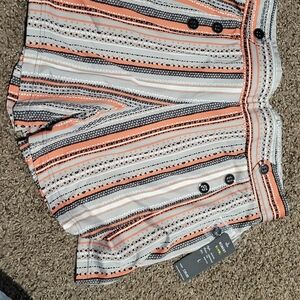 Robert Louis Mango and Gray Patterned Shorts